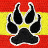 Österreich Aufnäher Flagge K9 Polizei Hund Austria Patch | K9 Aufbügler Police Dog Patch/Bügelbild | Hundepfoten Applikation zum