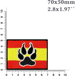 Österreich Aufnäher Flagge K9 Polizei Hund Austria Patch | K9 Aufbügler Police Dog Patch/Bügelbild | Hundepfoten Applikation zum
