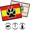 Österreich Aufnäher Flagge K9 Polizei Hund Austria Patch | K9 Aufbügler Police Dog Patch/Bügelbild | Hundepfoten Applikation zum