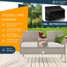 KESSER® Polyrattan Gartenbank 2-Sitzer Bank mit integriertem Tisch, 143×63×88 cm - Rattan Sitzbank Garten Balkon Gartensofa