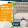 KESSER® Polyrattan Gartenbank 2-Sitzer Bank mit integriertem Tisch, 143×63×88 cm - Rattan Sitzbank Garten Balkon Gartensofa