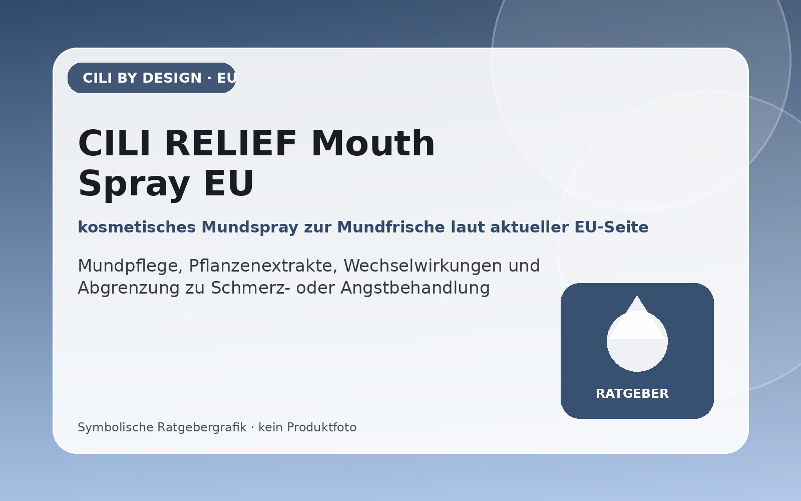 CILI RELIEF Mouth Spray EU – symbolische Ratgebergrafik mit scanbarem QR-Code zum Partnerangebot