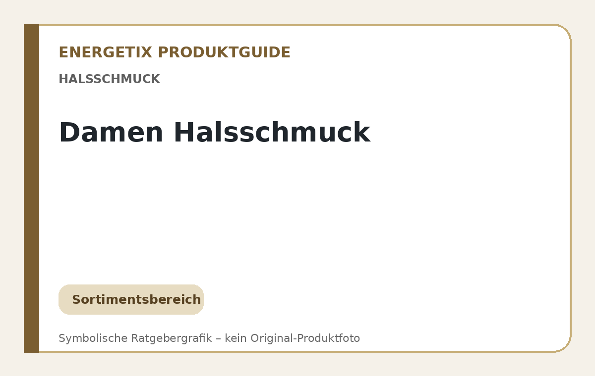 Damen Halsschmuck – symbolische Ratgebergrafik