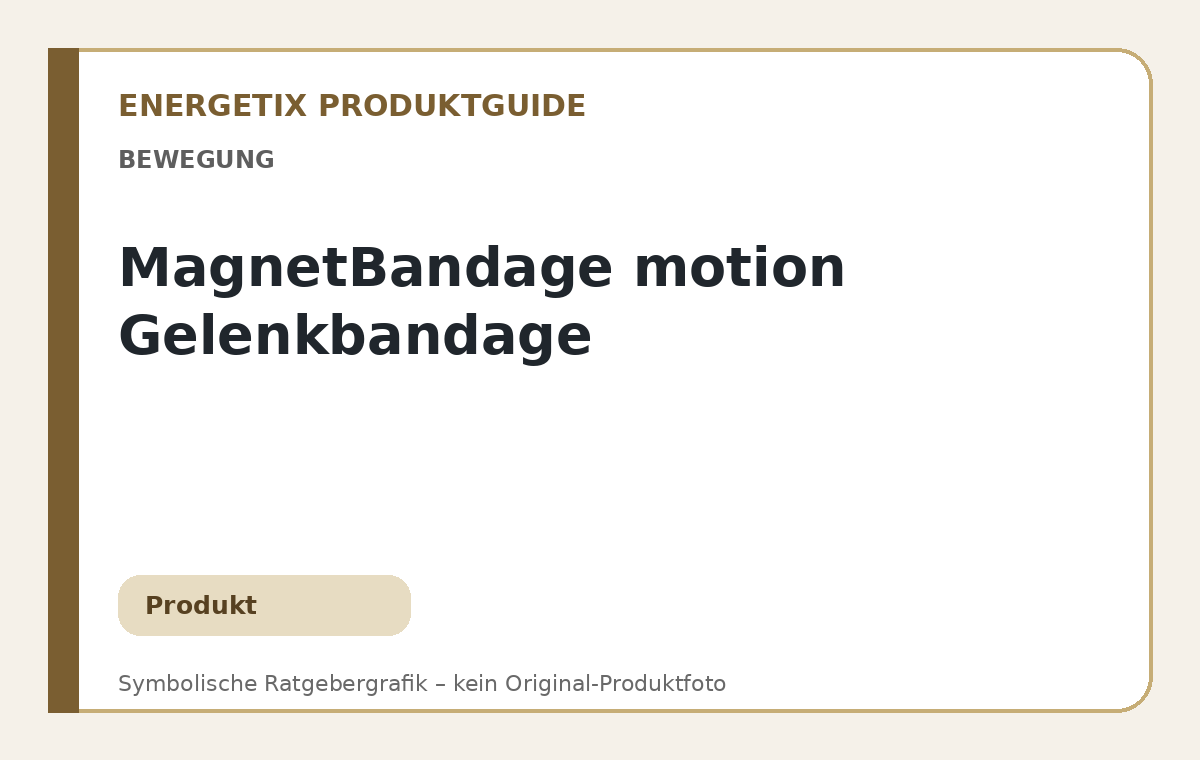 MagnetBandage motion Gelenkbandage – ehrliche Ratgebergrafik mit QR-Code zum Affiliate-Angebot