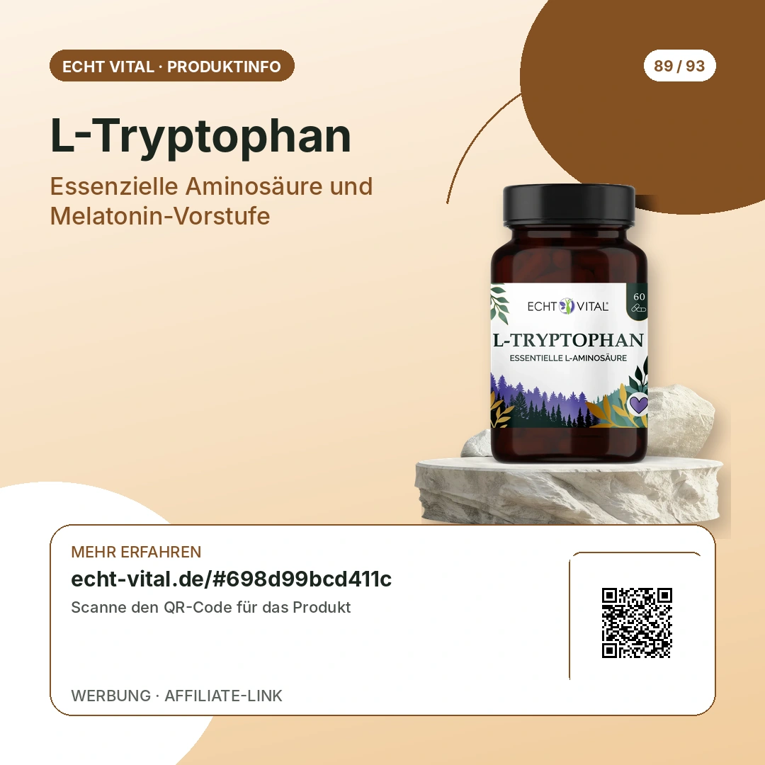 L-Tryptophan als Produkt mit QR-Code zur Produktseite