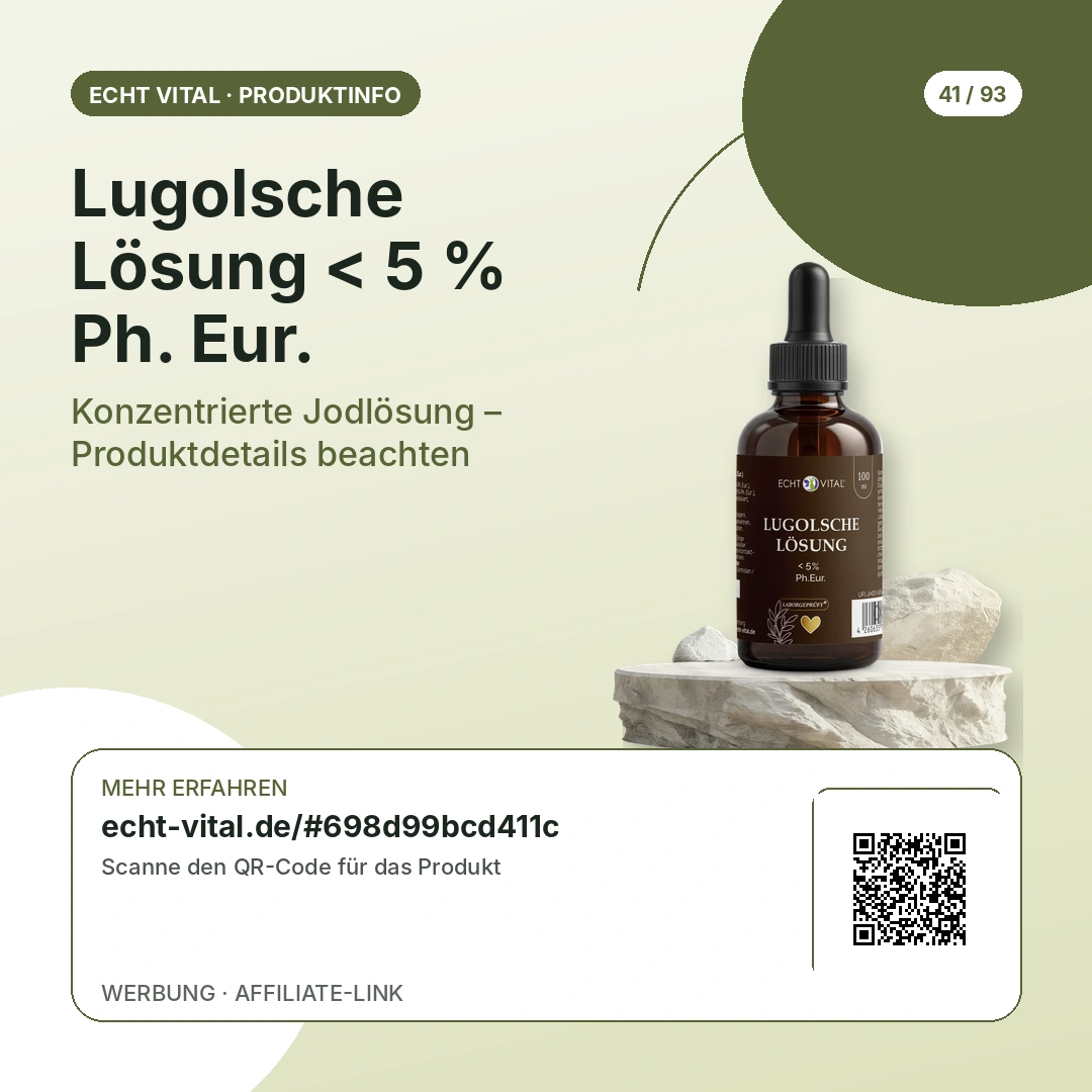Lugolsche Lösung < 5 % Ph. Eur. Vergleich mit scanbarem Affiliate-QR-Code