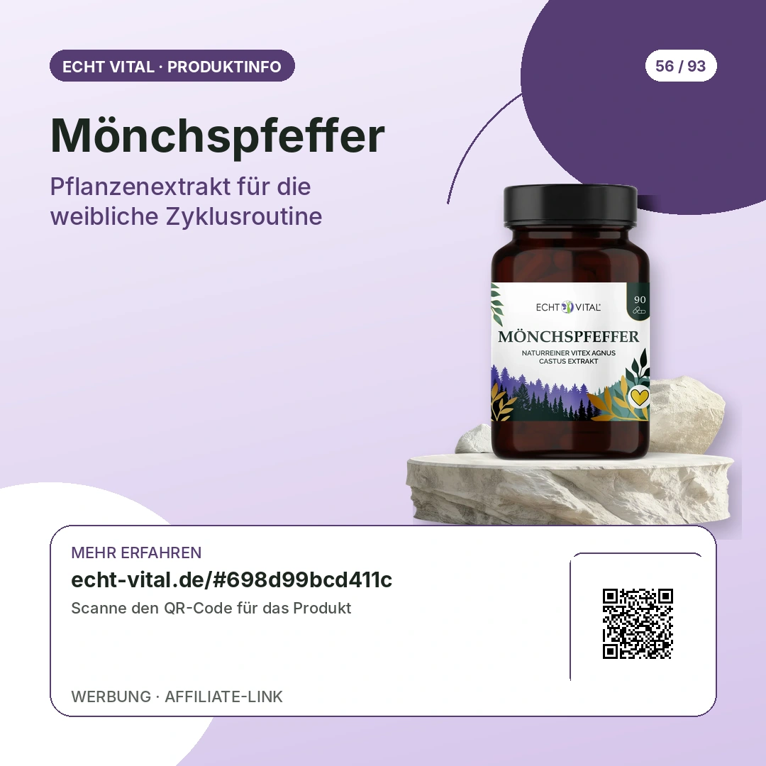Mönchspfeffer als Produkt mit QR-Code zur Produktseite