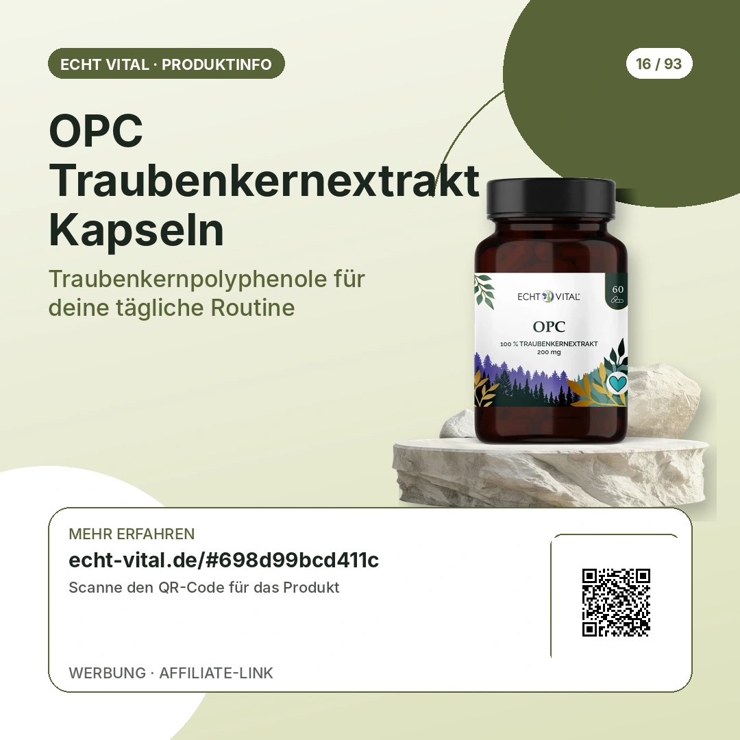 OPC Traubenkernextrakt Kapseln als Kapseln mit QR-Code zur Produktseite