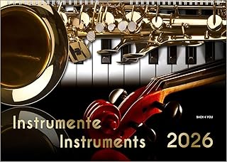 Musikinstrumente, ein Musik-Kalender 2026, DIN A3: Instrumente – Instruments Test 2025