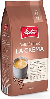 Melitta Ganze Kaffeebohnen, 100% Arabica, vollmundig und ausgewogen, Stärke 3, BellaCrema LaCrema, 1er Pack (1 x 1 kg)