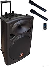 E-Lektron EL38-M MK-III 900W Mobile PA Sound Anlage Partybox Bluetooth Lautsprecher Groß Akku-MP3-USB-SD-FM inkl. 2 UHF Funkmikrofone und Fernbedienung Soundsystem - Mobile Musikbox MP3 Test 2025