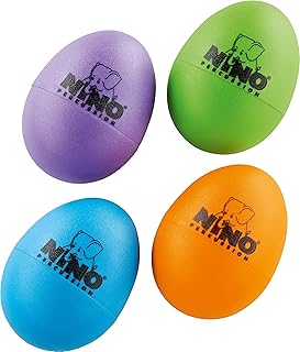 Nino Percussion Egg Shaker Assortment – 4 Rasseleier für Kinder ab 3 Jahren – Musikinstrument – Geschenkidee - Kunststoff, Mehrfarbig (NINOSET540-2) Test 2025