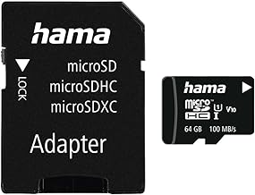 Hama microSD | microSDHC | microSDXC Karte 64GB 100MB/s Übertragungsgeschwindigkeit Class 10 microSD Speicherkarte im Mini-Format Mini SD z. B. für Android Handy, Smartphone, Tablet, Nintendo UHS-I Test 2025