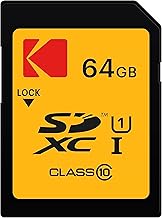 Kodak SD-Karte 64 GB UHS-I U1 V10 SDHC/XC – Speicherkarte, Lesegeschwindigkeit 85 MB/s Max – Schreibgeschwindigkeit 25 MB/s Max – Speicherung von Full-HD-Videos und hochauflösenden Fotos – SD Card Test 2025
