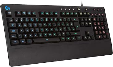Logitech G213 Prodigy Gaming-Tastatur, RGB-Beleuchtung, Programmierbare G-Tasten, Multi-Media Bedienelemente, Integrierte Handballenauflage, Spritzwassergeschützt, US QWERTY-Layout - Schwarz Test 2025
