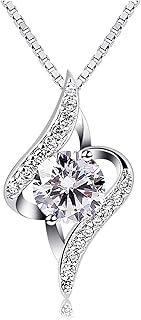 Halskette Damen, Silber 925 Herzkette, Herz änhänger Silber Kette Damen, Muttertag Geburtstag Valentinstag Weihnachten Schmuck Geschenke Frauen Ehefrau, Mutter, Freundin, Tochter, 45 cm Test 2025