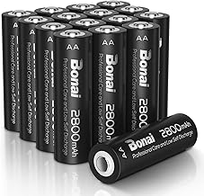 BONAI Akku AA 2800mAh 16 Stück Wiederaufladbare Batterien hohe Kapazität 1,2V Mignon AA Accu NI-MH Aufladbare Akkubatterien HR6 Rechargeable Battery geringe Selbstentladung Test 2025
