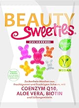 BeautySweeties Zuckerfreie Häschen 125 g | Fruchtig-süße, zuckerfreie & vegane Fruchtgummi-Häschen | Mit Coenzym Q1, Aloe Vera und Biotin | 1 x 125 g Beutel