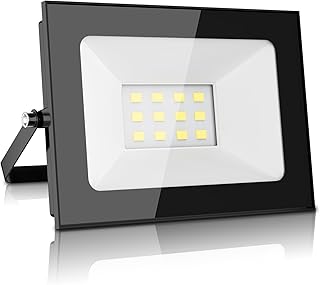 papasbox 12V 10W LED Fluter, Superhell 800LM Strahler Außen Flutlicht 3000K Warmweiß, Wasserdicht IP65 Scheinwerfer Wandleuchte für Garten, Hof, Terrasse, Quadrat, Fabrik Test 2025