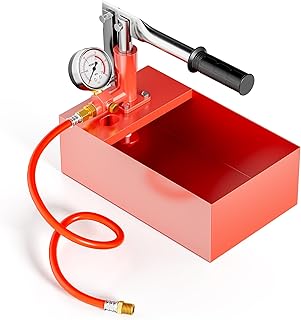 Wiltec Befüllpumpe und Prüfpumpe mit 5 l Füllmenge, Abdrückpumpe für Heizung und Solar, Druckprüfpumpe mit 25 bar Prüfdruck Test 2025