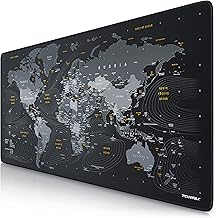 TITANWOLF - XXL Speed Gaming Mauspad Titanwolf Weltkarte 900 x 400mm - XXL Mousepad - Tischunterlage Large Size - verbessert Präzision und Geschwindigkeit