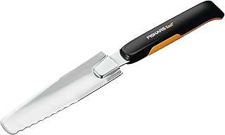 Fiskars Unkrautstecher für tief verwurzeltes Unkraut, Länge: 39,6 cm, Schwarz/Orange, Rostfreier Stahl/Kunststoff, Xact, 1027046