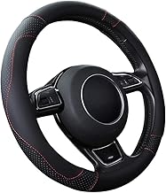 Auto Lenkrad Abdeckung Lenkradschutz Lenkradhülle Mikrofaser-Leder Universal 37-38cm/15 "Rutschfest Atmungsaktiv Langlebig (Schwarz) Test 2025