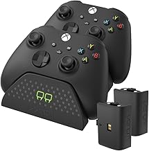 Venom Doppel-Ladestation mit 2 x wiederaufladbaren Akkupacks — Schwarz (Xbox Series X & S/Xbox One)