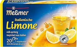 Meßmer Ländertee I Italienische Limone Tee I 20 Teebeutel I Glutenfrei I Laktosefrei I Vegan
