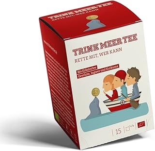 Trink Meer Tee RETTE MIT, WER KANN - Bio-Kräutertee | hocharomatisch | Bio Tee mit Ingwer, Kurkuma und Gewürzen | 50 Cent Spende an DGzRS | Biotee in handgenähten Teebeuteln I 15 x 3,5g = 52,5g Test 2025