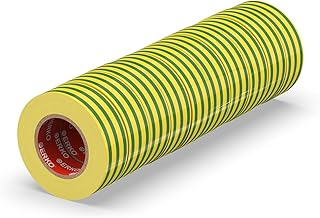 ERKO Isolierband Gelb-Grün 15mm x 10m PVC Set 10 Stück Elektrische Leitungen Reparatur, Hochflexibel mit starker Klebekraft, Chemiebeständig, Wasserfest, Klebeband Test 2025