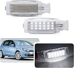 LED-Sonnenblende, Kosmetikspiegel, Innenbeleuchtung für VW Golf MK4 MK5 MK6 MK7 Pa/ssat CC B5 B6 B7 Polo Ti/Guan Touran EOS für Skoda Superb Seat Leon Toledo, 2 Stück Test 2025