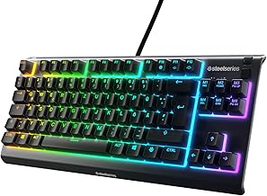 SteelSeries Apex 3 TKL - RGB Gaming-Tastatur - Kompakter Tenkeyless-Formfaktor - 8-Zonen-RGB-Beleuchtung - Deutsches (QWERTZ) Layout