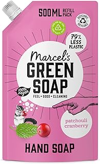 Marcel's Green Soap - Handseife Nachfüllpack Patschuli & Cranberry - Flüssigseife Spender Nachfüllpack - Umweltfreundlich - Vegan - 97% Biologisch abbaubar - 500 ml Test 2025