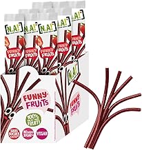 NA! - Funny Fruits Erdbeere/Apfel - Lustiger Fruchtstick zum Auseinanderziehen und Teilen - natürlicher Snack für Kinder - 100% Frucht, ohne Zuckerzusatz, vegan - für Sport, Schule - 15x16g Test 2025