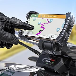 andobil Motorrad Handyhalterung Diebstahlschutz [ Anti-Vibration ] Handyhalterung Fahrrad [ 1S Schnellspanner ] Robuste Handyhalter Motorrad für iPhone 16/15/14/13/12/11 Pro Max Samsung S24 Ultra Test 2025