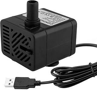 USB Mini Tauchwasserpumpe (DC 5V 1-3W 200L/H) Einstellbare, ultraleise kleine Wasserpumpe für Haustierbrunnen, Aquarium, Teich, Hydroponik, drinnen oder draußen Test 2025