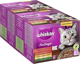 Whiskas 1+ Katzenfutter Pure Delight Klassische Auswahl in Gelee, 24x85g (2 Packungen) – Hochwertiges Nassfutter für ausgewachsene Katzen in 48 Portionsbeuteln Test 2025