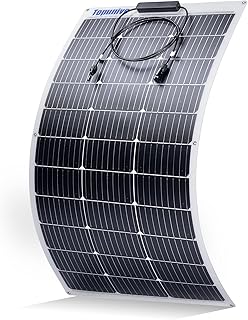 Flexibel Solarpanel 100W 12V Monokristalline Flexible Solarmodul 100 Watt 12 Volt für 12V Batterien Wohnwagen Wohnmobil Boot Yacht Marine