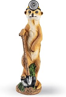 EASYmaxx Solar-LED Erdmännchen als Bergarbeiter | Kabellos mit automatischem Tageslichtsensor | Detailgetreu & handbemalt | Dekorativ für Garten, Balkon, Terrasse | 8 Stdn. Leuchtdauer Test 2025