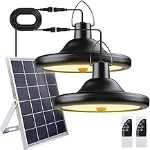 TechKen Solarleuchten zum Aufhängen mit Fernbedienung, 5 m Kabel, 56 LEDs, 1000 lm, 4 Modi, 6 Helligkeitsstufen, Solarlampen für Camping und Garten Test 2025