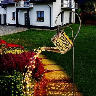 Solar Gießkanne mit Lichterkette Aussen Gartendeko, LED Außen Wasserdicht Gartendeko Gießkannenlicht Lichter mit Schäferhaken, Vintage Solarleuchten für Garten Hofweg Balkon Terrasse Balkon Rasen Test 2025