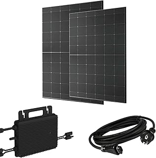 Balkonkraftwerk 920Watt mit HMS 800W Hoymiles Wechselrichter und Bifazial Glas-Glas 920W FullBlack Module Test 2025