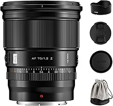 VILTROX AF 75mm F1.2 Pro Z Objektiv für Nikon Z-Bajonett, 75mm f/1.2 Weitwinkel-Autofokus-APS-C-Festbrennweite mit STM-Motor, kompatibel mit Nikon-Kamera Z5, Z5II, Z50II, Z6II, Z30, Z8, ZFC, ZF Test 2025