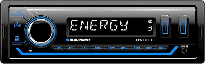 Blaupunkt BPA 1123 BT, 1-DIN Autoradio, Bluetooth, USB, Aux-Eingang, Sub-Out, Multicolour, 4x50Watt, 12V