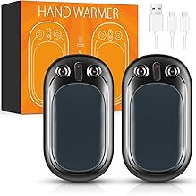 Handwärmer Elektrisch USB Wiederaufladbar 2er Set 12 Stunden, Taschenwärmer Wiederverwendbar Elektrischer Handwärmer, Winter Geschenke für Frauen Männer Raynaud Outdoor Camping Wandern Jagd Ski Golf