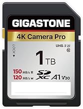 GIGASTONE 1TB SDXC Speicherkarte, 4K Kamera Pro, bis zu 150/120 MB/s, für Digitalkamera Canon, Olympus, Panasonic, A1 V30 U3 UHS-I Klasse 10, mit 1 Mini-Hülle Test 2025
