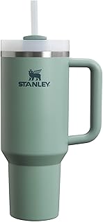 Stanley Quencher H2.0 Flowstate Trinkflasche Mit Strohhalm - Thermobecher Kühlt 9-11 Stunden - 40-48 Stunden Eisgekühlt - Thermosflasche BPA Frei - Edelstahl Trinkbecher