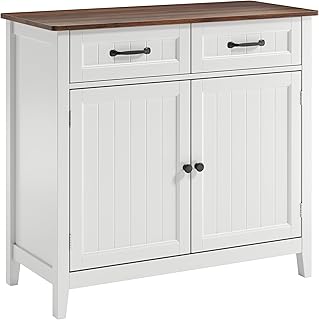 Bealife Küchenschrank, Kommode mit 2 Schubladen und 2 Türen, Sideboard Küchenbuffet mit Arbeitsplatten für Küche,Wohnzimmer, Flur und Esszimmer (Braun) Test 2025