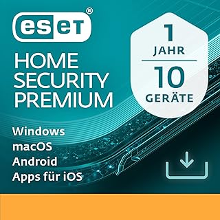 ESET HOME Security Premium 2026 | 10 Geräte | 1 Jahr | inklusive VPN, Datenverschlüsselung, Browserschutz & Privatsphäre | Windows, MacOs, Android oder iOS | Aktivierungscode per E-Mail Test 2025